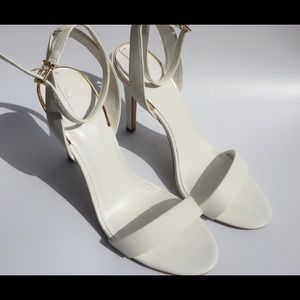 Aldo White and Gold Heels